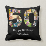 50th Birthday Create Your Own Multi Photo Custom Cushion<br><div class="desc">A wonderful way to say happy 50th Birthday to somebody special with a unique classical design multi photo throw pillow. Use your photographs of family or friends to design this unique piece of home decor. Your Instagram style photography can create an artistic hipster style modern personalised gift for a sentimental...</div>