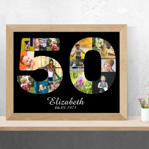 50th Birthday Create Your Own Multi Photo Poster