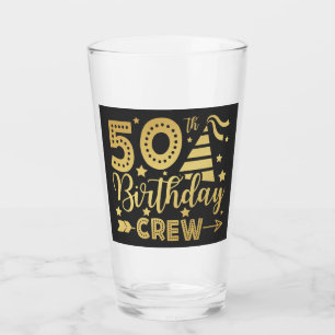 50th Birthday Crew 50 Party Crew Drinking Glass