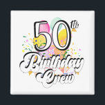 50th Birthday Crew 50 Party Crew Square Magnet<br><div class="desc">50th Birthday Crew 50 Party Crew Group Friends BDay design Gift Square Magnet Classic Collection.</div>