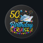 50th Birthday Cruise B-Day Party Round 7.5 Cm Round Badge<br><div class="desc">50th Birthday Cruise B-Day Party Funny design Gift Round Button Classic Collection.</div>