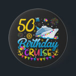 50th Birthday Cruise B-Day Party Round 7.5 Cm Round Badge<br><div class="desc">50th Birthday Cruise B-Day Party Funny design Gift Round Button Classic Collection.</div>