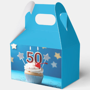 50th Birthday Cupcake Favour Box