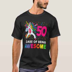 50Th Birthday Dabbing Unicorn Party Gift 50 Years T-Shirt