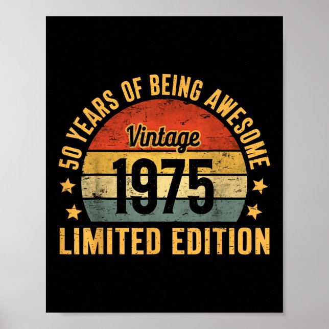 50th Birthday Decorations For Men 1975 Gag 50 Year (Front)