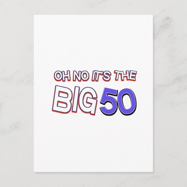 50th birthday designs postcard (Front)