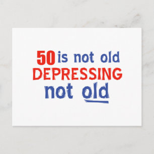 50th birthday designs postcard
