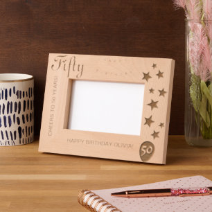 50th Birthday Engraved Keepsake Frame