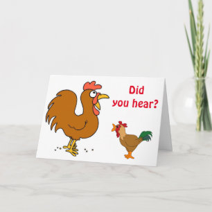 "50th BIRTHDAY" EVEN CHICKENS MAKE FUN OF YOU Card