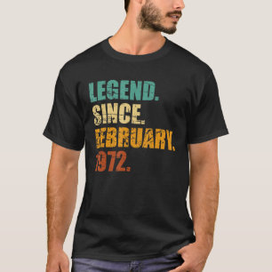 50th Birthday February Born 50 Years Legend Since T-Shirt