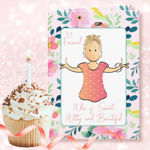 50th Birthday Female Cartoon Snarky Sassy Card