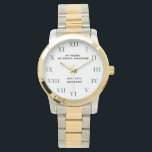 50th Birthday Fifty Black Vintage Gold Modern Watch<br><div class="desc">50 years of being awesome. Est. 1973. 50th Birthday,  fifty,  50 years old,   gold,  black and white,  watch.</div>