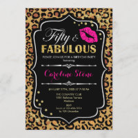 50th Birthday - Fifty Fabulous Leopard Print