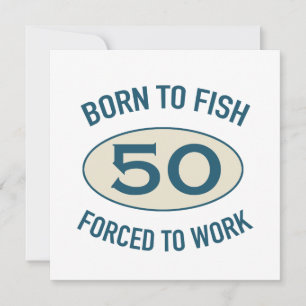 50th Birthday Fishing Card