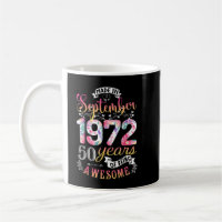 50th Birthday Flowers Gift for Women Born in Septe