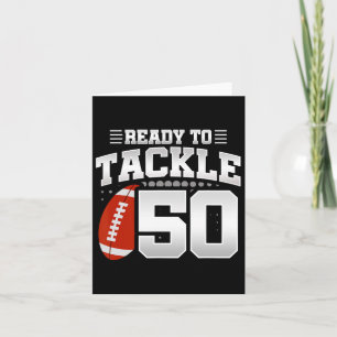 50th Birthday - Football Birthday Party - 50th Bir Card