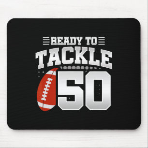 50th Birthday - Football Birthday Party - 50th Bir Mouse Mat