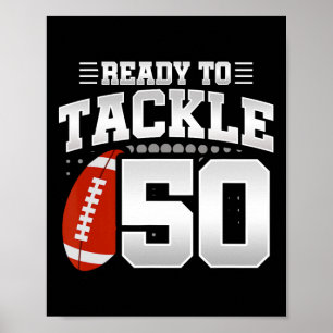50th Birthday - Football Birthday Party - 50th Bir Poster