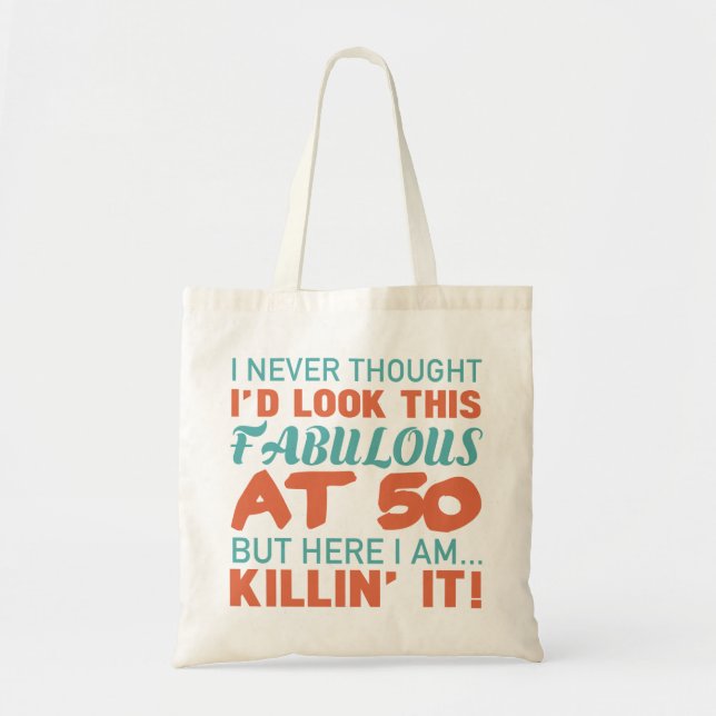 50th Birthday For Fabulous Women Tote Bag (Front)