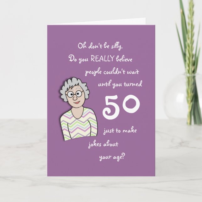 50th Birthday For Her-Funny Card (Front)