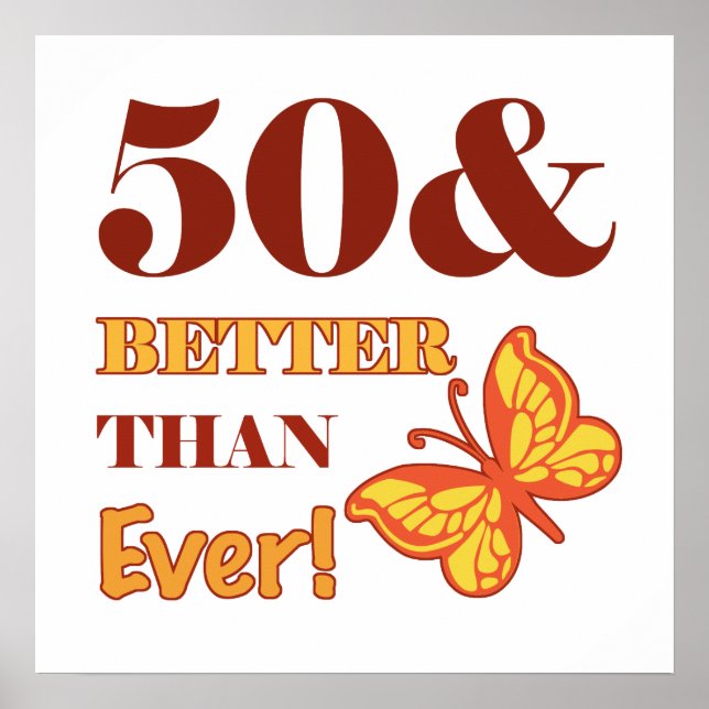 50th Birthday For Her Poster (Front)