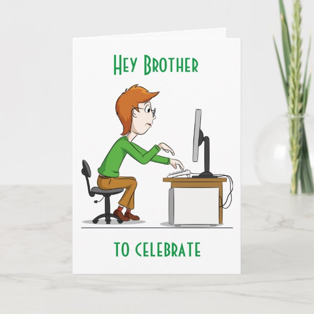 "50th BIRTHDAY FOR MY BROTHER" Card (Front)