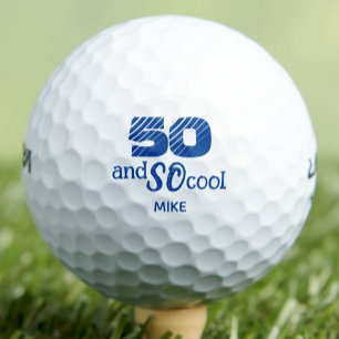 50th Birthday Friend Gift – Blue Cool 50 Years Golf Balls