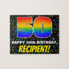 50th Birthday — Fun, Colorful Music Symbols & “50”