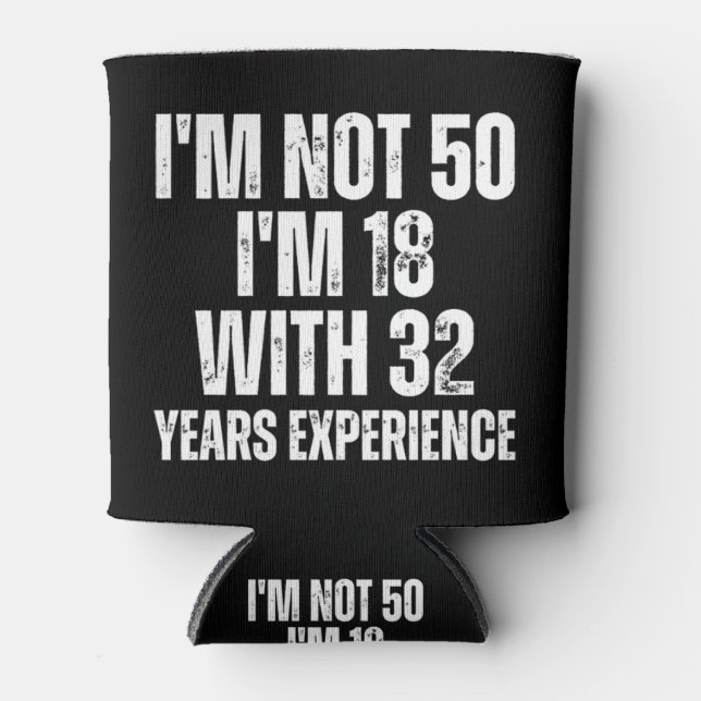 50Th Birthday Funny Can Cooler (Front)