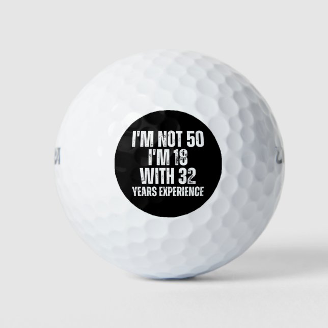 50Th Birthday Funny Golf Balls (Front)