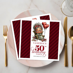 50th Birthday Funny Grandma Quirky Paper Napkins 