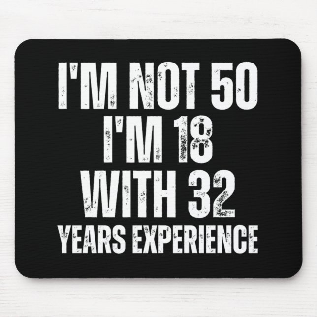 50Th Birthday Funny Mouse Mat (Front)