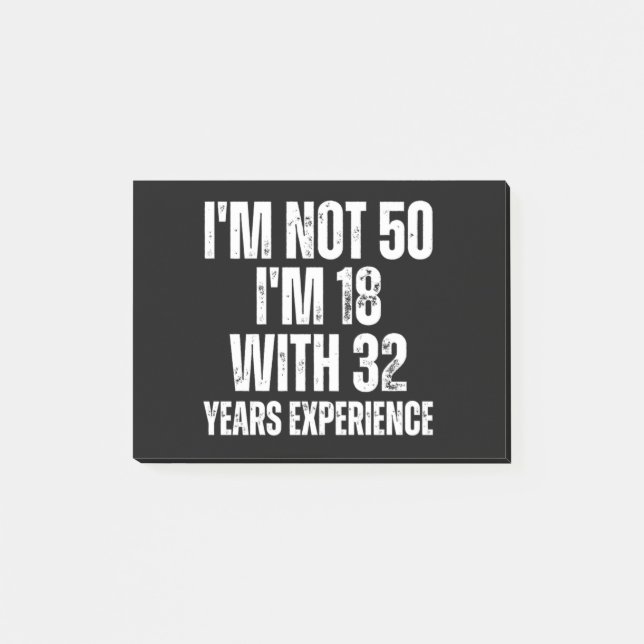 50Th Birthday Funny Post-it Notes (Front)