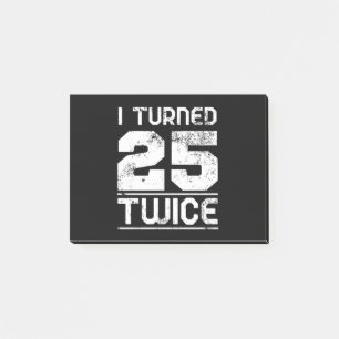 50th Birthday Funny Post-it Notes