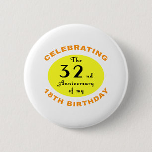 50th Birthday Gag Gift 6 Cm Round Badge