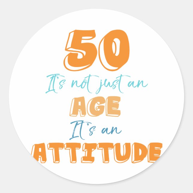 50th Birthday Gag Gift Classic Round Sticker (Front)