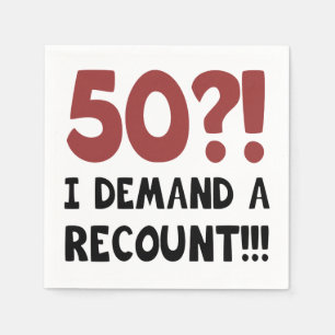 50th Birthday Gag Gift Napkin