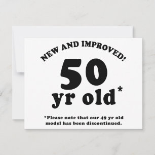 50th Birthday Gag Gifts Card