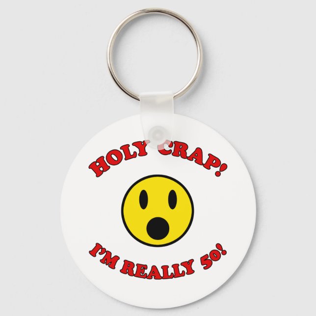 50th Birthday Gag Gifts Key Ring (Front)
