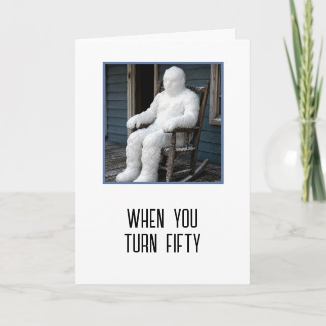 50th Birthday Getting Old Humour Card (Front)