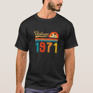 50Th Birthday Gift 50 Years Old Men Women Retro Vi T-Shirt