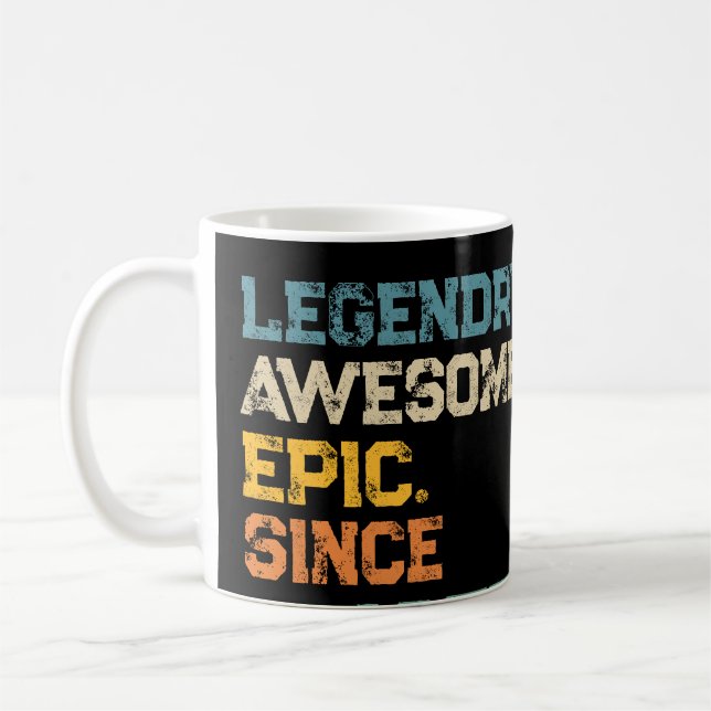 50th Birthday Gift Custom Year Coffee Mug (Left)