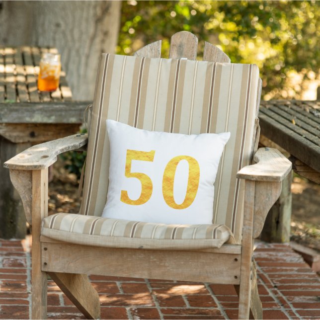 50th Birthday Gift Fifty Years Old Fiftieth Party Cushion (Chair)