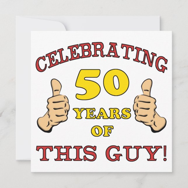 50th Birthday Gift For Him Card (Front)