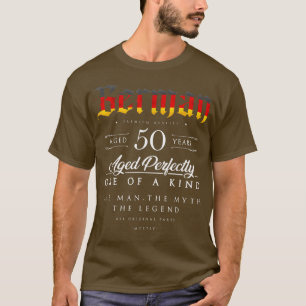 50th Birthday Gift German Age 50 years old Born in T-Shirt