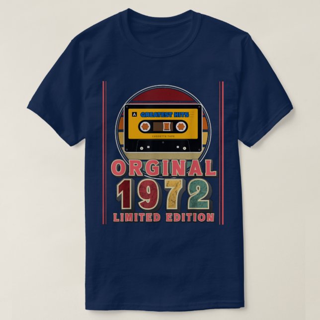 50th Birthday Gift Greatest Hits Retro Music Casse T-Shirt (Design Front)