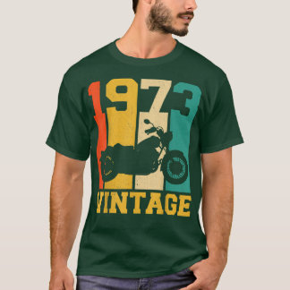 50th Birthday Gift Vintage 1973 Motorcycle 50 Year T-Shirt
