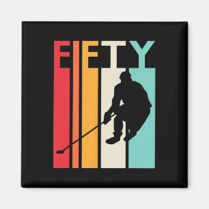 50th Birthday Gift Vintage Hockey 50 Year Old Bir Magnet