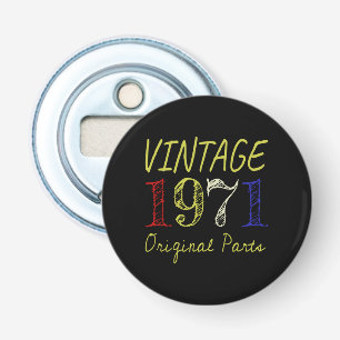 50th Birthday Gift Vintage Retro 1971 Bottle Opener
