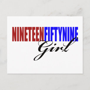 50th Birthday Gifts, 1959 Girl! Postcard